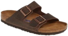 Comfortable Brown Double Strap Slides, Brown Double Strap Casual Slides, Casual Double Strap Slides With Arch Support, Casual Double Strap Slides With Cushioned Footbed, Birkenstock Arizona, The Shape, Mens Sandals, Slide Sandals, Birkenstock