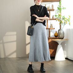 Womens Long Skirt, Tassel Skirt, Autumn Pattern, Autumn Casual, Long Skirts For Women, Maxi Styles, Linen Skirt, Women Skirts Midi, Casual Fall