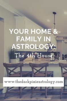 the kitchen and dining room are featured in this ad for the home & family in astrology