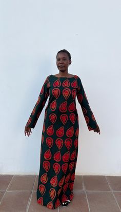 ▪️100% cotton ▪️100% handmade batik ▪️Maxi dress ▪️Long sleeves ▪️Two side pockets ▪️Red & green FABRICS ▪️Please send us a message for fabric gallery if you would like your dress done in another fabric (print) MEASUREMENTS ▪️Size XS - 3XL ▪️Please find size chart on the photos ▪️Dress can be made to your desired length ▪️Please start an Etsy conversation to inquire CARE INSTRUCTIONS ▪️Handwash with cold water ▪️Do not bleach ▪️Low iron inside out RETURNS & EXCHANGES ▪️We do not accept returns and exchanges CANCELLATIONS ▪️An order can be cancelled within 24 hours. DELIVERY & SHIPPING ▪️Express delivery via DHL ▪️3-5 working days for order processing ▪️3-5 days for shipping and delivery WHOLESALE ▪️We accept wholesale orders ▪️Please start an Etsy conversation to inquire Red Long Sleeve Dress With Batik Print, Red Long Sleeve Dresses With Batik Print, Green Long Sleeve Cotton Maxi Dress, Red Cotton Batik Print Dresses, Red Cotton Dress With Batik Print, Green Cotton Printed Dresses, Green Printed Cotton Dress, Green Cotton Batik Print Maxi Dress, Green Cotton Batik Print Dress