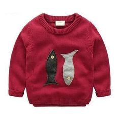 Cute Warm Cotton Sweater, Cute Winter Sweatshirt For School, Casual Long Sleeve Sweater For School, Playful Long Sleeve Winter Sweatshirt, Playful Cotton Sweater For Fall, Playful Crew Neck Winter Sweatshirt, Playful Winter Crew Neck Sweatshirt, Playful Sweatshirt With Ribbed Cuffs For Fall, Playful Red Sweatshirt For Fall