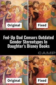 four different pictures with the words fed - up dad generators and other cartoon characters in them