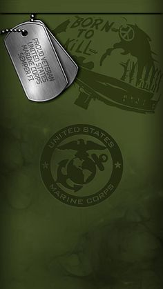 an army dog tag with the words united states marine corp hanging from it's side