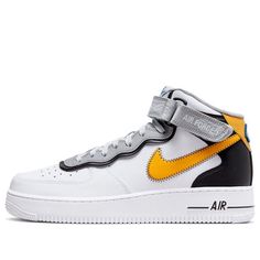 Nike Air Force 1 Mid '07 LV8 'Athletic Club - Dark Sulfur' DH7451-101 (AF1/SNKR/Skate/Casual/Mid Top/Non-Slip/Wear-resistant) High-top Sneakers For Sports Season, Mid-top Sneakers For Sports, Nike Custom Breathable Sneakers For Sports, Nike Air Force 1 Low-top For Sports Events, Sporty Nike Air Force 1 Low-top, High-top Sneakers With Air Max Cushioning For Sports, High-top Sports Sneakers, Custom Mid-top Athleisure Sneakers For Sports, Mid-top Athleisure Custom Sneakers For Sports