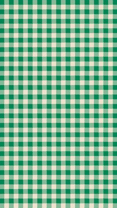 a green and white checkered table cloth