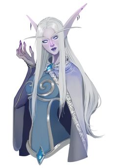 a woman with long white hair and blue eyes is dressed in an ice queen outfit