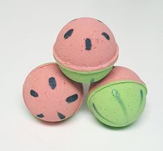 Make the next bath, your best ever. First, drop a perfectly sized hand painted, handcrafted, bubbling bath bomb into the tub. Second, slip into a warm bath with a sublime aroma of fresh, juicy watermelon. Our bath bombs are made without known irritants such as detergents or bubbling agents, and does not stain your tub or skin. No oily residue to clean from your tub either! Be sure you start with a nice, clean tub. Your bath bomb will arrive shrink wrapped in an environmentally-friendly film. For Bubble Bath Bomb, Epsom Salt Bath, Bath Fizz, Juicy Watermelon, Bath Bomb Recipes, Tub Cleaner, Homemade Bath Products, Handmade Bath Products, Sodium Bicarbonate