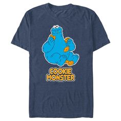 We can tell you how to get to Sesame Street and look good doing it, with these adorable designs for the whole family from the iconic, long-running children's series Sesame Street! Step onto Sesame Street with this officially licensed Men's Cookie Monster T-Shirt that features the adorable Cookie Monster happily munching on cookies with his name printed in orange lettering below him. Bring joy and laughter to your day with this new Sesame Street apparel! Cookie Monster T Shirt, Street Apparel, Tv Clothes, Sesame Street Cookies, Sesame Street Cookie Monster, Man Cookies, Class Shirt, Monster Tshirt, Graphic Tee Design