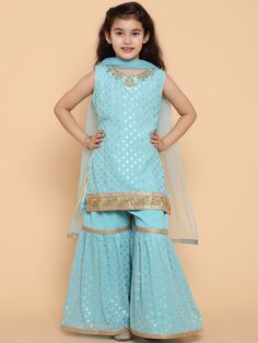 **Specifications : Please visit our brand store** https://www.etsy.com/in-en/shop/AJDezines?ref=seller-platform-mcnav Fit Type: Regular Specially handcrafted clothing for the perfect look and comfort for the Diwali Fabric Details:- Kurta - Georgette, Sharara - Georgette, Dupatta - Net, Linning Fabric - Blended Sales Package : - 1 Kurta, 1 Sharara and 1 Dupatta Feature - Foil Print, Round Neck, Sleeveless, Zipper Closure  Sharara Features- Elastic Waistband Closure, Foil Print Hand Embroidery on Kurta And Sharara Set, Diwali Outfit, Kurta And Sharara, Georgette Sharara, Sleeveless Kurta, Kurta Sharara Set, Trendy Outfits Indian, Kurta Sharara, Georgette Dupatta