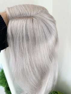 Blonde Grey Hair Topper|Silver Blonde Hair Topper – Apexhairs White Hair Toppers For Thinning Hair For Women, Grey Hair Toppers For Thinning Hair For Women, Blonde Grey Hair, Gray And Silver Hair, Blonde Hair Topper, Grey Hair Topper, Grey Hair Pieces, Silver White Hair, Grey Hair Care