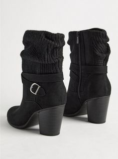 Winter Heels With Stacked Heel And Medium Width, Winter Suede Heels With Stacked Heel, Winter Low Heel Shoes With Stacked Heel, Winter Low Heel With Stacked Heels, Xmas Outfit, Platform Design, Comfy Boot, Big Legs, Cozy Boots