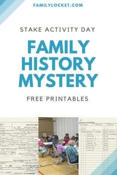 the family history mystery is shown in this free printable activity book for parents and children