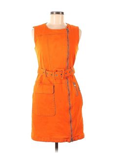 Toccin Casual Dress Size: 0 Orange Dresses - used. 98% Cotton, 2% Spandex, Crew Neck, Short, Sleeveless | Toccin Casual Dress: Orange Dresses - Used - Size 0 Neutral Wedding Guest Dresses, Orange Casual Dress, Utility Dress, Orange Dresses, Orange Orange, Dress Orange, Petite Tops, Midi Maxi Dress, Denim Design