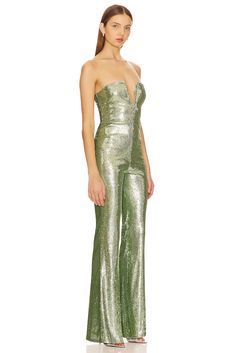 Siobhan Sequin Jumpsuit | Lovers + Friends Sequin Pantsuit, Studio 54 Outfits, Creative Black Tie, Embellished Fabric, Los Angeles Lifestyle, Sequin Jumpsuit, Steal The Spotlight, Jumpsuit Party, California Cool