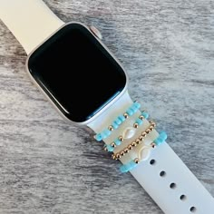 These super cute watch band accessories are suitable for Most Silicone band/leather bands. Designed as a loop ring that slides easily on your watch bands.( Compatible with Apple Watch Silicone Band suitable all Apple series 1-8 & SE, Samsung, & Versa Watch Bands. Cute Decorative Ring compatible for most Watch Bands suitable for Samsung Galaxy Watch5, Galaxy Watch4, 40mm 44mm/Classic 42mm 46mm, Galaxy Watch 3 41mm, Galaxy Watch5, Galaxy Watch4, 2mm, Samsung Watch Active 40mm/Active 2 40mm 42mm. A Seed Bead Apple Watch Band, Beaded Jewlery