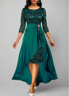 Color:Turquoise;Size:S;Size:M;Size:L;Size:XL;Size:XXL;Package Contents:1 X Dress;Occasion:Other;Style:Tribal; 2 Piece Lace Dress, Lace Wedding Guest Dress, Turquoise Lace, Women Lace Dress, Turquoise Dress, Lace Patchwork, Lace Dress Long, Maxi Robes, Maxi Dress Green