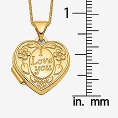 Features: Quick ShipJewelry Closure: Spring Ring ClaspLink Construction: SolidShape: HeartMetal Color: YellowChain Length: 18 InchChain Width: .5 MillimetersPendant Length: 21mmPendant Width: 15mmChain Construction: BoxCare: Wipe CleanMetal: 14k GoldNecklace Type: Locket NecklacesCountry of Origin: Imported Gold Heart Locket Necklace, Locket Necklaces, Gold Heart Locket, Heart Locket Necklace, Heart Locket, Locket Necklace, Gold Heart, Heart Of Gold, Spring Rings