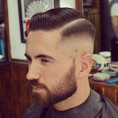 Gentleman Haircut, Barber Haircuts, Mens Hairstyles With Beard, Skin Fade, Really Short Hair, Beard Hairstyle, Cute Haircuts, Men Haircut Styles, Mens Haircuts Fade