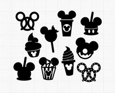 mickey mouse cupcakes and lollipops svg files for cricut