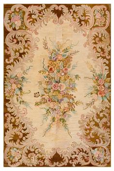 Antique American Hooked rug. Measures: 6' 0'' x 9' 0'' , 182.9 cm x  274.3 cm Floral Area Rugs, Rug Hooking, Floor Rugs, Home And Living, Area Rugs, Flooring, Electronic Accessories, Purses And Bags, Music Clothes