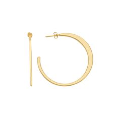 A chic crescent design gives these 14k gold-plated hoops sleek style. Click on this JEWELRY & WATCHES GUIDE to learn about fit, styles, materials and more!Earring Details: Diameter: 1.87-in. Backings: posts Metal: 14k gold-plated brass Size: One Size. Color: Yellow. Gender: female. Age Group: adult. Material: Gold Plate|Brass. Modern Crescent Hoop Earrings For Everyday, Modern Gold Crescent Hoop Earrings, Modern Crescent Yellow Gold Hoop Earrings, Post Metal, Sleek Style, Sleek Fashion, Design Shop, Crescent, Gender Female