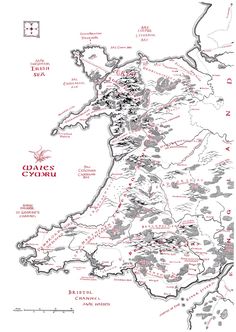 a map of the county of cournu, with its major roads and towns