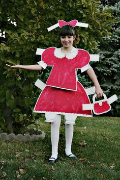 Paper Doll Costume, Fun Magazine, Clever Halloween Costumes, Raining Cats And Dogs, Homemade Halloween