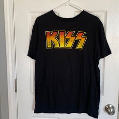 Kiss T-Shirt Size Large Never Worn. Smoke-Free Home. T6 Yellow Graphic Print Band Merch Top, Yellow Short Sleeve Grunge Tops, Yellow Short Sleeve Grunge T-shirt, Pop Culture Yellow Short Sleeve T-shirt, Yellow Letter Print T-shirt For Fan Merchandise, Yellow Pop Culture Short Sleeve T-shirt, Yellow Short Sleeve Pop Culture T-shirt, Yellow Short Sleeve T-shirt Pop Culture, Yellow Graphic Design Tops For Fan Merchandise