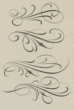 some type of calligraphy that looks like swirls and scrolls in black ink on white paper