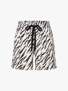 MO&Co. Women's Tiger Print Elastic Shorts Get the ultimate comfort and style with our shorts. The lightweight material and elastic waist design provide a relaxed fit, while the side pockets add convenience. Pair with our matching blouse for a casual and stylish look. Features : - Relaxed fit, tiger pattern design- Elasticated drawstring waistband- Side seam slip pockets and full lining Code: MBD3SOT017The back length of size S is 36.3cmMATERIALS & CARE Material: 100% ViscoseREMINDER: All items a Casual Bermuda Pajama Shorts With Elastic Waistband, Elastic Waistband Bermuda Shorts For Vacation, Chic Relaxed Fit Bermuda Shorts For Vacation, Chic Bermuda Shorts With Elastic Waistband And Relaxed Fit, Chic Relaxed Fit Bermuda Shorts With Elastic Waistband, Relaxed Fit Bermuda Pajama Shorts With Elastic Waistband, Chic Drawstring Shorts For Loungewear, Bermuda Shorts With Elastic Waistband For Loungewear, Chic Relaxed Fit Pajama Shorts