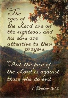 a bible verse with the words, but the face of the lord is against those who do