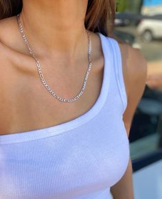 Details: Sterling Silver Figaro Chain