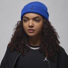 What's more essential than a beanie? A modern, low-depth knit beanie with the Jumpman front and center. Soft Texture, Knit Beanie, Black Fashion, Accessories Hats, Age Group, Jordan, Hand Wash, Benefits, Women Accessories