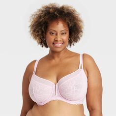 Whether getting dressed for a date night or just relaxing at home, the Lace Unlined Bra from Auden™ is a great addition to your look. The unlined cups helps this bra take on a more natural shape, while adjustable straps help you find the right fit. Made with wire that rests under the bust to lift and support, the unlined bra features a plunge front that pairs well with an array of necklines, and the smooth material creates a sleek silhouette under your tops. Auden™: Comfort true to every shape & Open Bra, Bra Measurements, Big Bra, Unlined Bra, Woman Back, Getting Dressed, Fabric Tape, Just Relax, Bra Shop