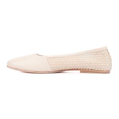 The Wilma is not your basic ballet flat. Its woven leather upper will add a touch of vintage flair. Summer Beige Leather Ballet Flats, Chic Woven Leather Ballet Flats For Spring, Spring Woven Leather Ballet Flats, Chic Woven Leather Closed Toe Flats, Chic Closed Toe Woven Leather Flats, Casual Woven Leather Ballet Flats For Spring, Spring Casual Ballet Flats With Woven Leather, Spring Casual Woven Leather Ballet Flats, Spring Woven Leather Ballet Flats With Round Toe