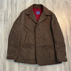 Brown Wool English Hunting Coat New With Tags And Additional Buttons Fits Like A 44r Made In England Exclusively For Royal Male In Newport, Ri 100% Wool, Brown Suede Gun Patches On Both Shoulders Deep Red Wool Lining Hunt Coat, Red Wool, Brown Suede, Deep Red, Hunting, Mens Jackets, Jackets & Coats, Man Shop, Wool