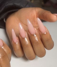 Classy Almond Nails, Gel Toe Nails, Pink Gel Nails, White Acrylic Nails, Girly Acrylic Nails, Work Nails, Nail Candy, Dope Nail Designs, Short Acrylic Nails Designs