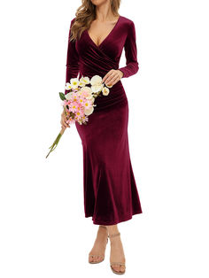 DescriptionDescription
Material:Velvet fabric. 80-90% Polyester & Spandex.
Features:Solid color. long sleeve. ruched. bodycon. elegant. wrap. midi dresses.
Style:Wedding & Party.


Material:Velvet fabric. 80-90% Polyester & Spandex.
Features:Solid color. long sleeve. ruched. bodycon. elegant. wrap. midi dresses.
Style:Wedding & Party. Gown Designs, Prom After Party, Garden Party Dresses, Velvet Cocktail Dress, 파티 드레스, Floral Dress Formal, Christmas Dresses, Lace Formal Dress, Green Dresses