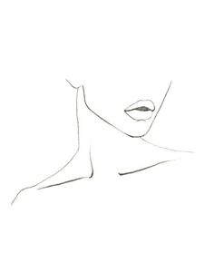 a drawing of a woman's face