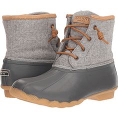 Sperry Saltwater Emboss Wool Grey Duck Boots Outfit, Grey Duck Boots, Duck Boots Outfit, Sperry Duck Boots, Sperry Top Sider Women, Best Winter Boots, Honey Moon, Sperry Women's, Womens Rain Boots