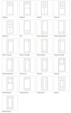 the different types and sizes of doors