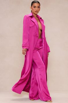 Gabriella Satin Pant Set - Chartreuse | Fashion Nova, Luxe | Fashion Nova Chartreuse Fashion, Satin Trench Coat, Satin Pant, Hot Pink Fashion, Sets Outfit, Satin Pants, Classic Chic, Luxe Fashion, Photoshoot Inspiration