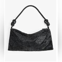 Express Rhinestone Knot Strap Slouch Bag Size 7.5 “ By 13.5” In Black Color Black Rhinestone Shoulder Bag For Events, Handheld Rhinestones Shoulder Bag For Night Out, Black Embellished Party Bag, Black Handheld Evening Bag With Rhinestones, Black Rectangular Evening Bag With Rhinestones, Black Embellished Bags For Night Out, Embellished Black Bags For Night Out, Black Embellished Top Handle Bag, Embellished Handheld Bag For Night Out