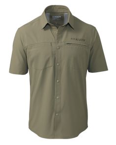 Men's Mesa Vented Short Sleeve Snap Shirt | Khaki – KUIU Kemeja Pdl, Khaki Shirt, Hunting Clothes, Hunting Shirts, The Men, Hot Weather, Button Shirt, Design Working, Sun Protection