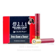 a box of 40 rounds of federal steel game and target ammol cartridges on a white background