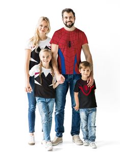 PRICES MAY VARY. Officially licensed Marvel Spider-Gwen Ghost Spider little short sleeve graphic tee shirt Dress-up cosplay design; Rib knit crew neck collar; Awesome screen print design; Pull on closure; Kids and adult sizes for fun matching family outfits Youth fashion tees with cool character designs your child will love to wear; made from a soft clothing material that is safe on children's skin Durable and long-lasting graphic tshirts with a comfortable fit and an easy to dress design making Family Spiderman Costumes, Spider Man Family Costume, Cosplay Design, Marvel Spider Gwen, Family Cosplay, Man Spider, Ghost Spider, Family Outings, Mens Workout Shirts