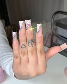 Random Nails, Pink Tip Nails