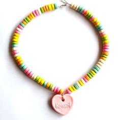 Candy Necklace Faux Candy Necklace Pastel Candy Choker Rainbow Choker Conversation Heart Necklace 90s Jewelry Kawaii Food Jewelry Kawaii Candy, Jewelry Kawaii, Rainbow Choker, Kawaii Necklace, 90s Jewelry, Candy Necklace, Pastel Candy, Conversation Heart, Candy Necklaces