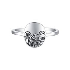 PRICES MAY VARY. Quality: This dainty ring is made from solid sterling silver w/ 925 stamp and printed with patterns of waves. Tarnish resistant. Comfort Fit Design. Extremely hard. Free of lead and nickel, And is hypoallergenic to sensitive skin. Design: It can be A self-reminder ring, You’ve survived too many storms to be bothered by raindrops. It can also be A Mother daughter ring or A Meaningful promise ring to my wife/mom/daughters/friends, This ring stands for the ebbs and the flows of lif Mother Daughter Rings, Daughter Ring, Rings Dainty, Skin Design, Wave Ring, Graduation Gifts For Her, Cool Gifts For Women, Self Reminder, Minimalist Rings