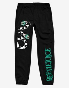 Big fan of Beetlejuice? Prove it when you add these officially licensed joggers to your wardrobe. Featuring an image of the iconic Sandworm, these cozy sweatpants are the perfect blend of style and comfort. Officially licensed Drawstring waistband Material: Polyester, cotton Care: Machine wash Imported Beetlejuice Sandworm, Titanium Belly Ring, Cozy Sweatpants, Fake Plugs, Fake Nose, Pj Pants, Pride Tshirts, Movie T Shirts, Prove It